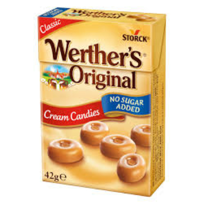 Werther's Original  tejszínes töltetlen keménycukorka édesítőszerekkel 42 g Cukormentes