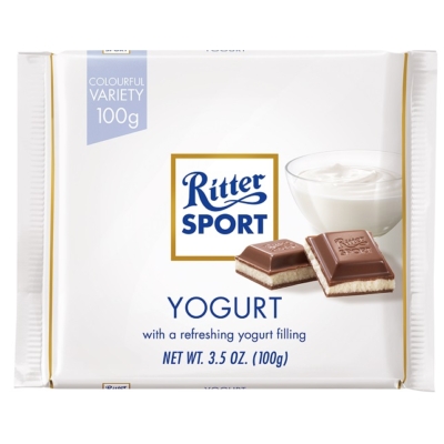 Ritter Sport joghurt ízű krémmel töltött tejcsokoládé 100G