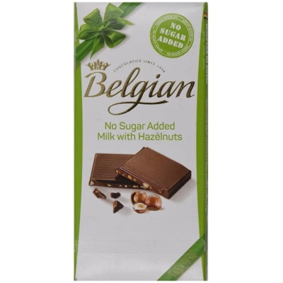 Belgian mogyoróval töltött tejcsokoládé 100G Cukormentes