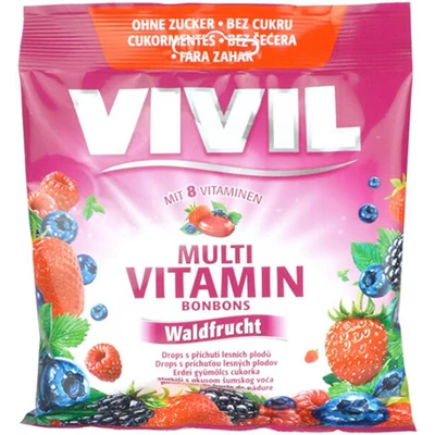 Vivil 60G Cukormentes Multivitaminos Erdeigyümölcsös Cukor