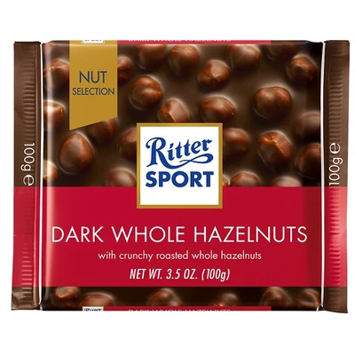 Ritter Sport 100G Ét Egészmogyoró Dunkel Voll-Nuss 464126