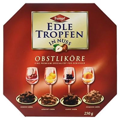 Trumpf Edle Tropfen 250G Obstliköre Bordó/Kirsch-Apric.-Cassia-Peach.