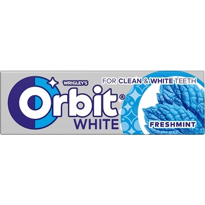 Orbit menta (white freshmint) ízű rágó 14 g, cukormentes