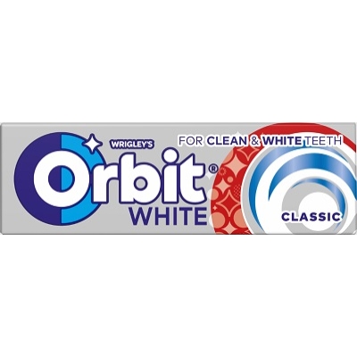 Orbit menta (white classic) ízű rágó 14 g, cukormentes