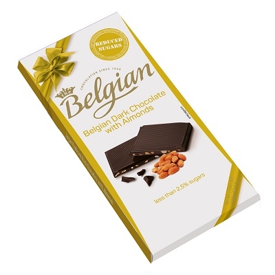 Belgian Dark Almonds mandulával töltött étcsokoládé 100G Cukormentes